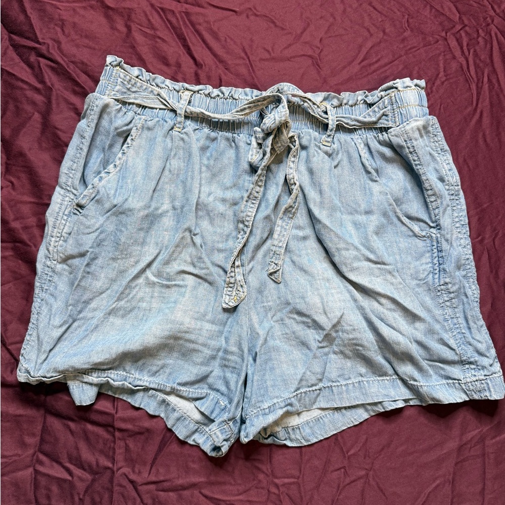 Knox Rose Light Blue Denim Women Shorts
